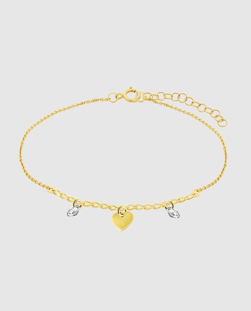 Imagem 0 de Pulseira AR00129/19 Basics de Ouro 9K com Acabamento Brilhante e Motivo de Coração