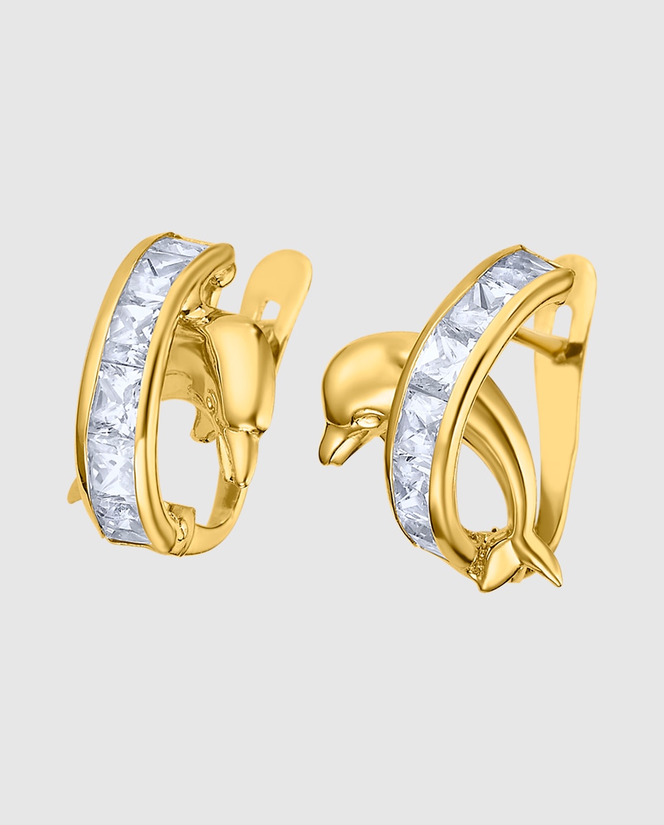 Brincos Lg00265 Basics de Ouro 9k com Acabamento Brilhante Dourado-1