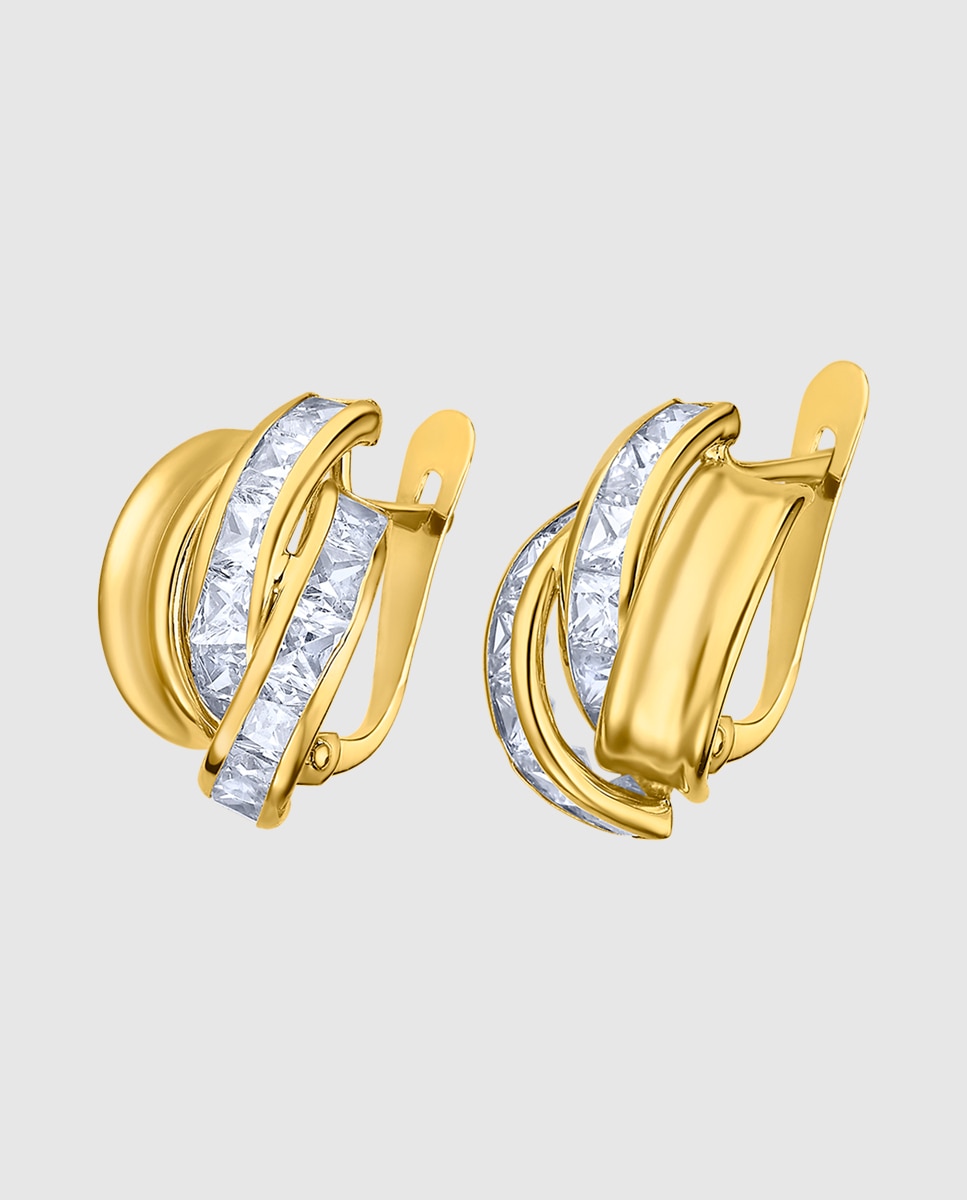 Brincos Lg00264 Basics de Ouro 9k com Acabamento Brilhante Dourado-1