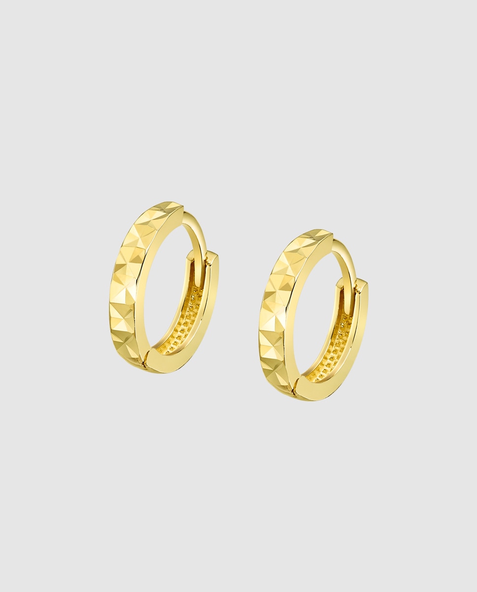 Brincos Af00082/10 Basics de Ouro 9k com Acabamento Brilhante Dourado-1