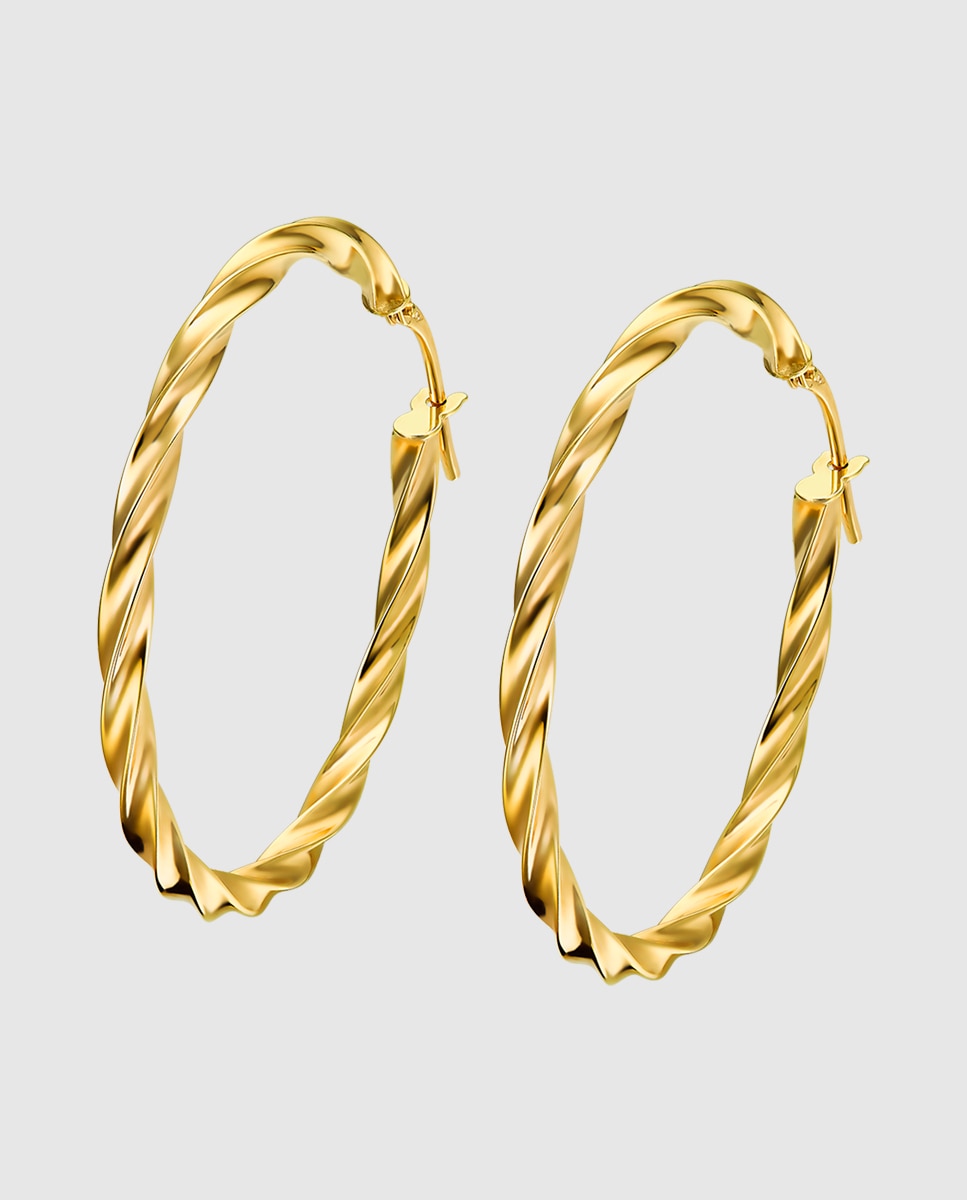 Brincos Os00008/30 Basics de Ouro 9k com Acabamento Brilhante Dourado-1