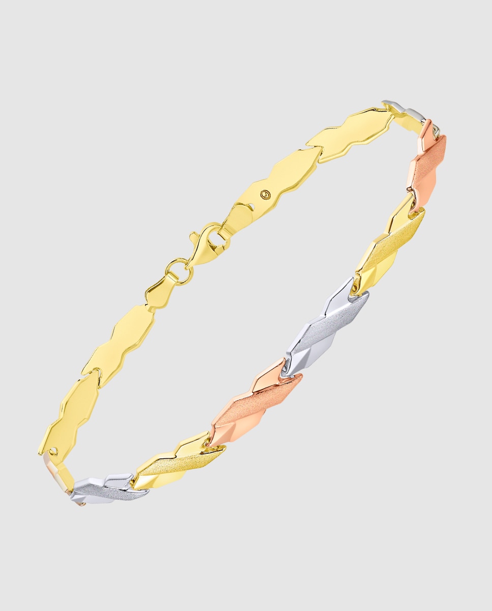 Imagem 0 de Pulseira Os00007/19 Basics de Ouro 9k com Acabamento Brilhante