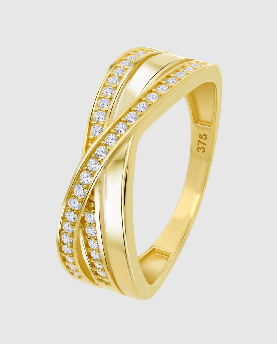 Anel Af00056 Basics de Ouro 9k com Acabamento Brilhante Dourado-1
