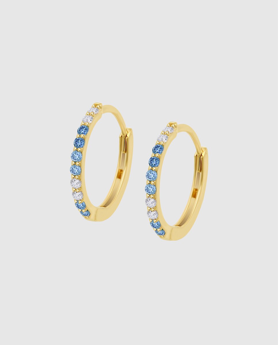 Brincos Af00093/12 Basics de Ouro 9k com Acabamento Brilhante Dourado-1