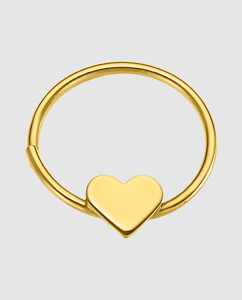 Piercing Lg00294 Basics de Ouro 9k com Acabamento Brilhante e Motivo Coração Dourado-1