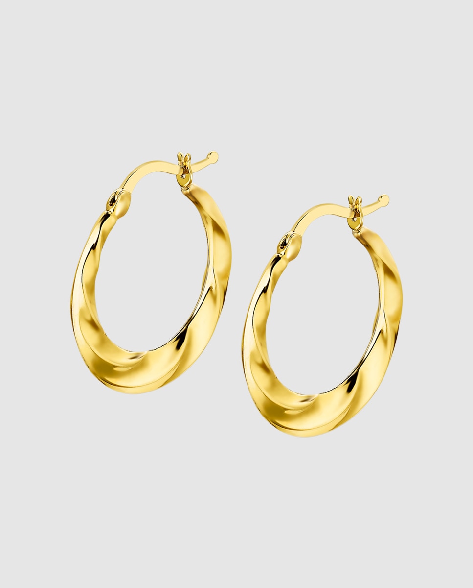 Brincos Af00122/20 Basics de Ouro 9k com Acabamento Brilhante Dourado-1