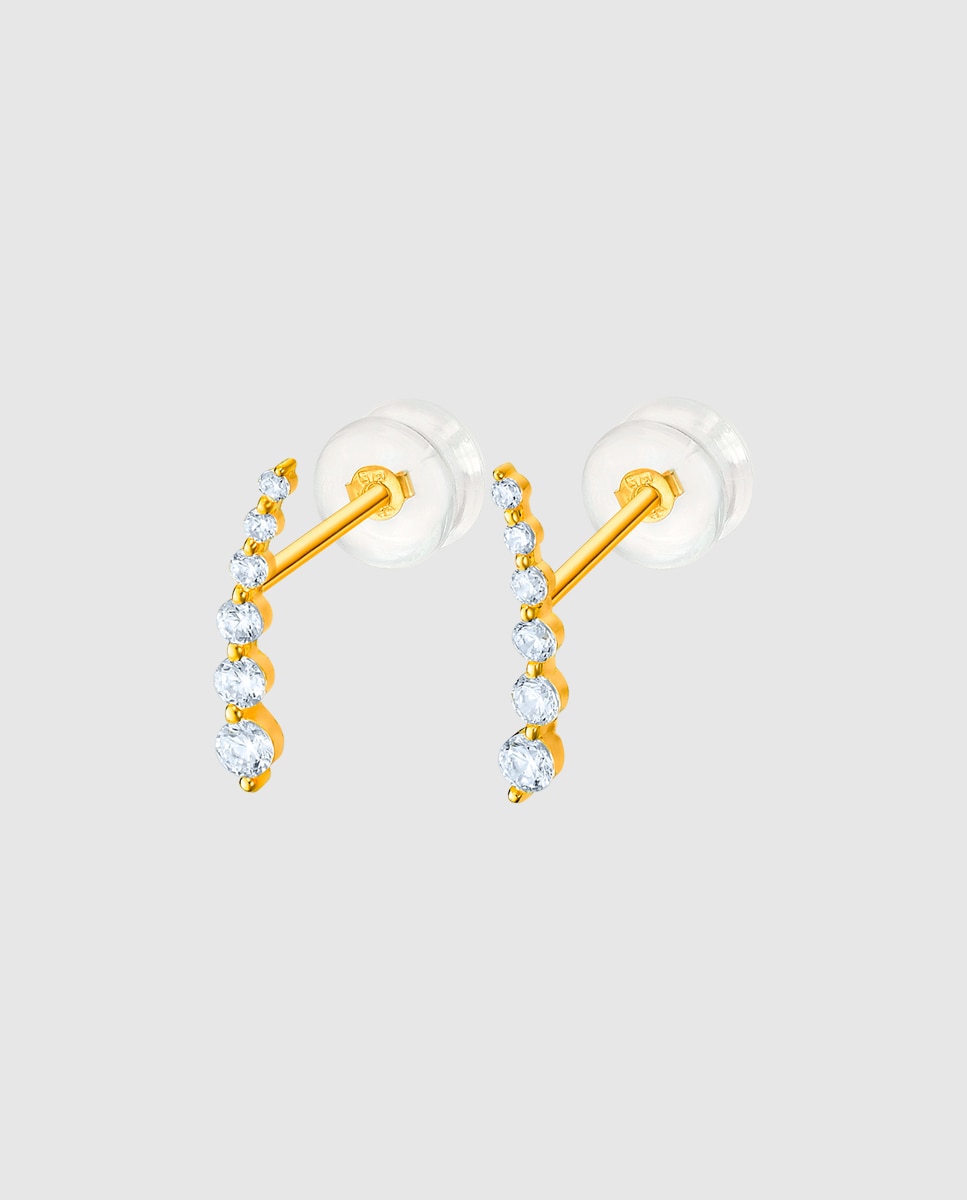Brincos Lu00016 Basics de Ouro 9k com Acabamento Brilhante Dourado-1