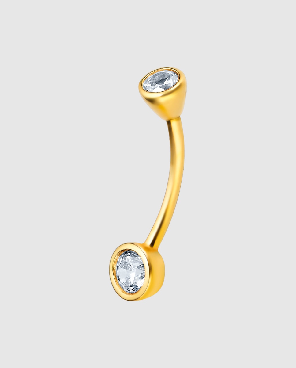 Piercing Lu00034 Basics de Ouro 9k com Acabamento Brilhante Dourado-1