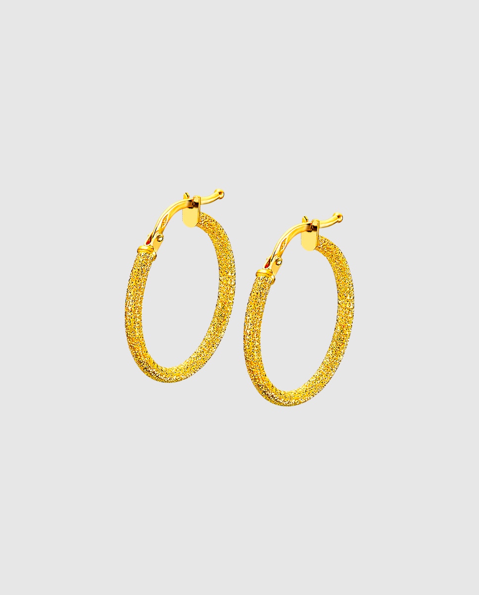 Brincos Os00021/15 Basics de Ouro 9k com Acabamento Brilhante Dourado-1