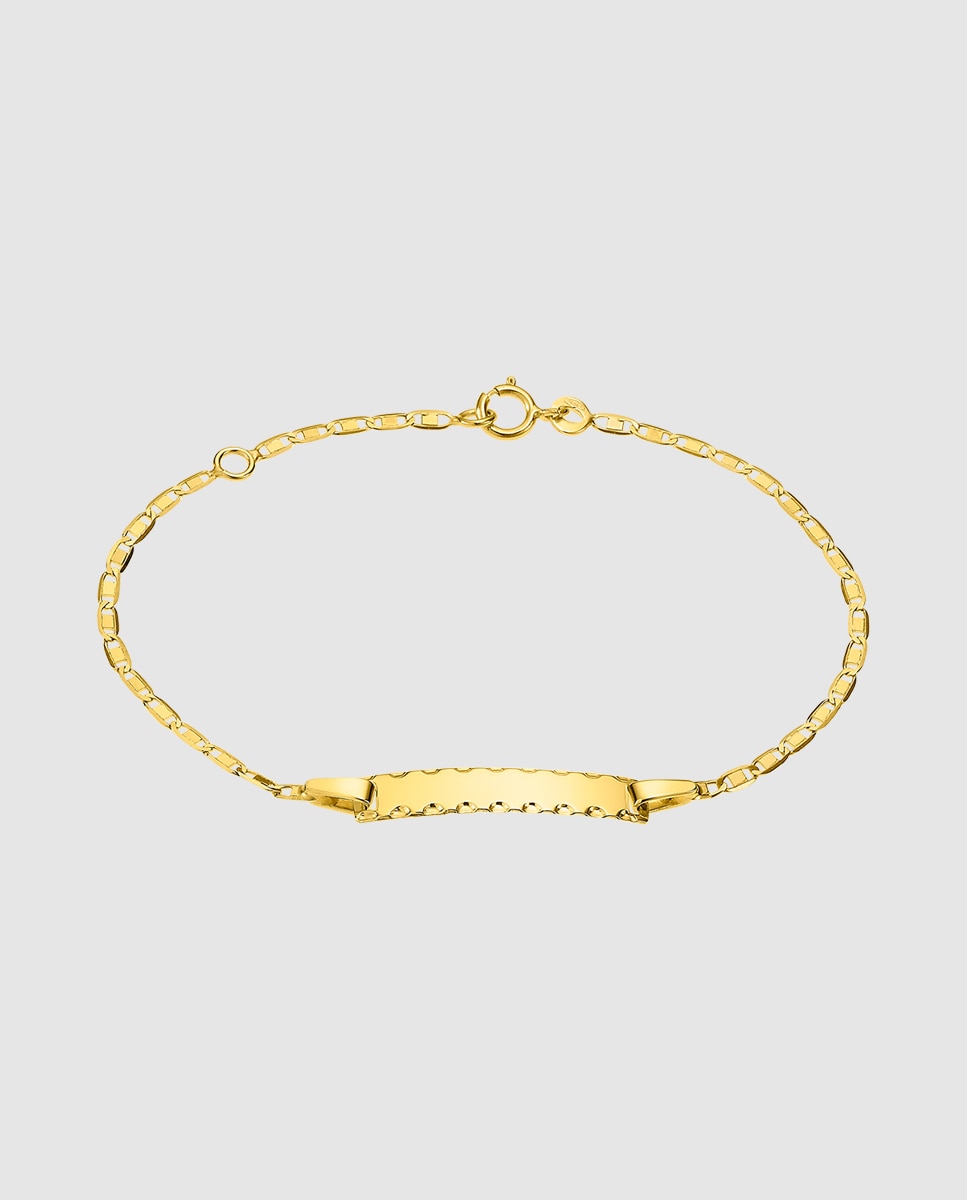 Imagem 0 de Pulseira Infantil Au00018/14 Basics de Ouro 9k com Acabamento Brilhante