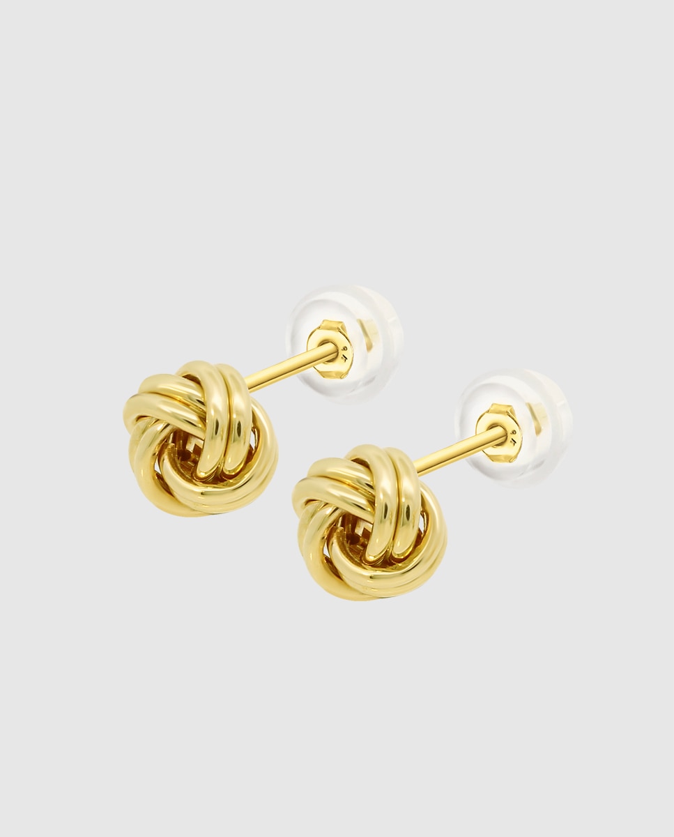 Brincos Au00006/8 Basics de Ouro 9k com Acabamento Brilhante Dourado-1