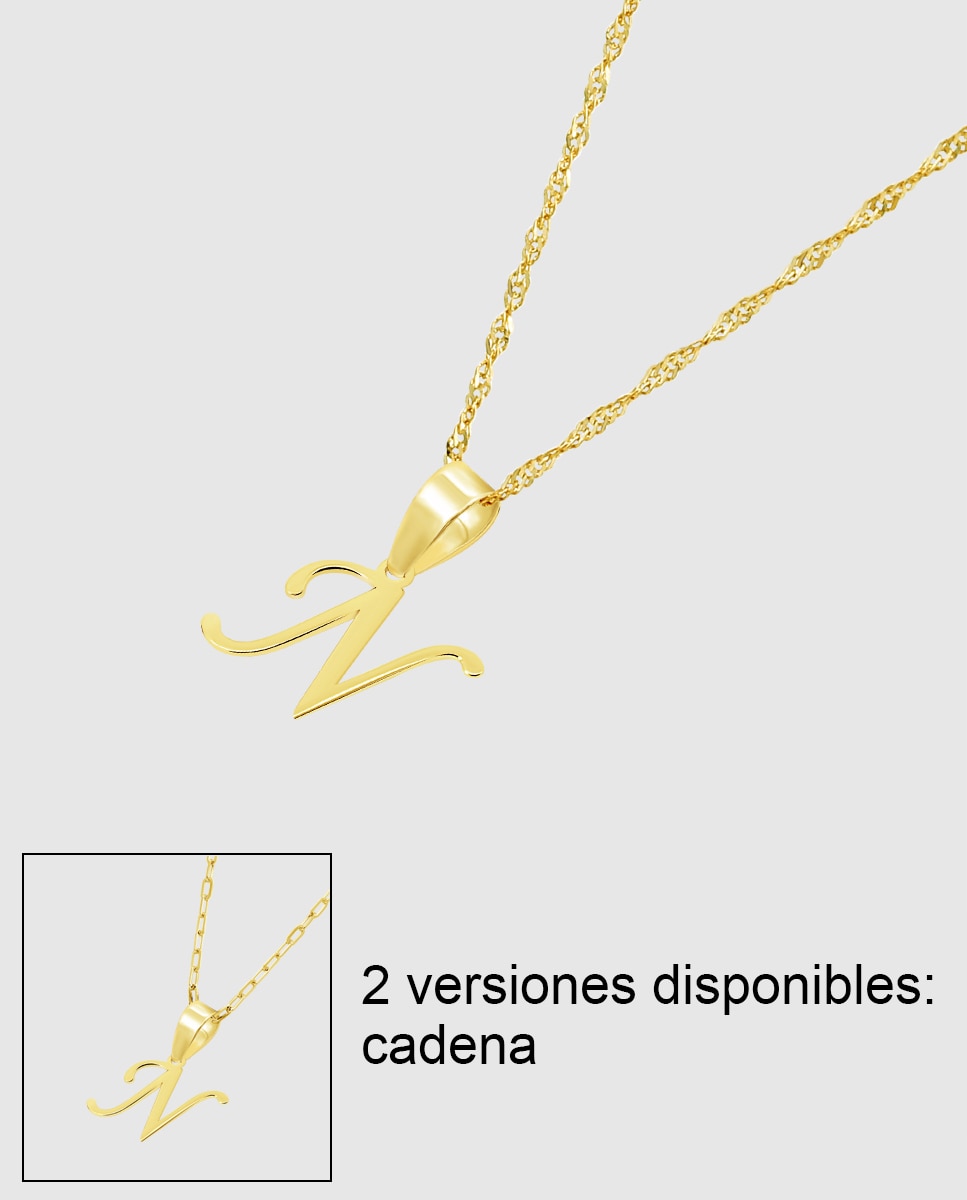 Colar Hin00022/n Basics de Ouro 9k com Acabamento Brilhante e Motivo de Iniciais Dourado-1