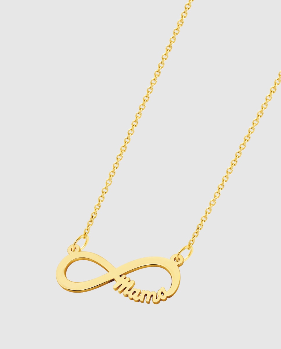 Colar Hin00028/43 Basics de Ouro 9k com Acabamento Brilhante e Motivo Mamã Dourado-1
