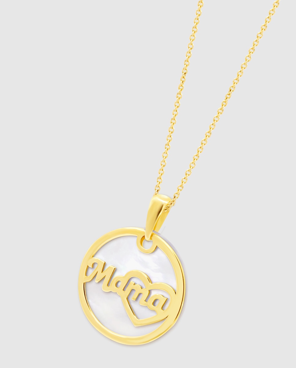 Colar Hin00029/43 Basics de Ouro 9k com Acabamento Brilhante e Motivo Mamã Dourado-1