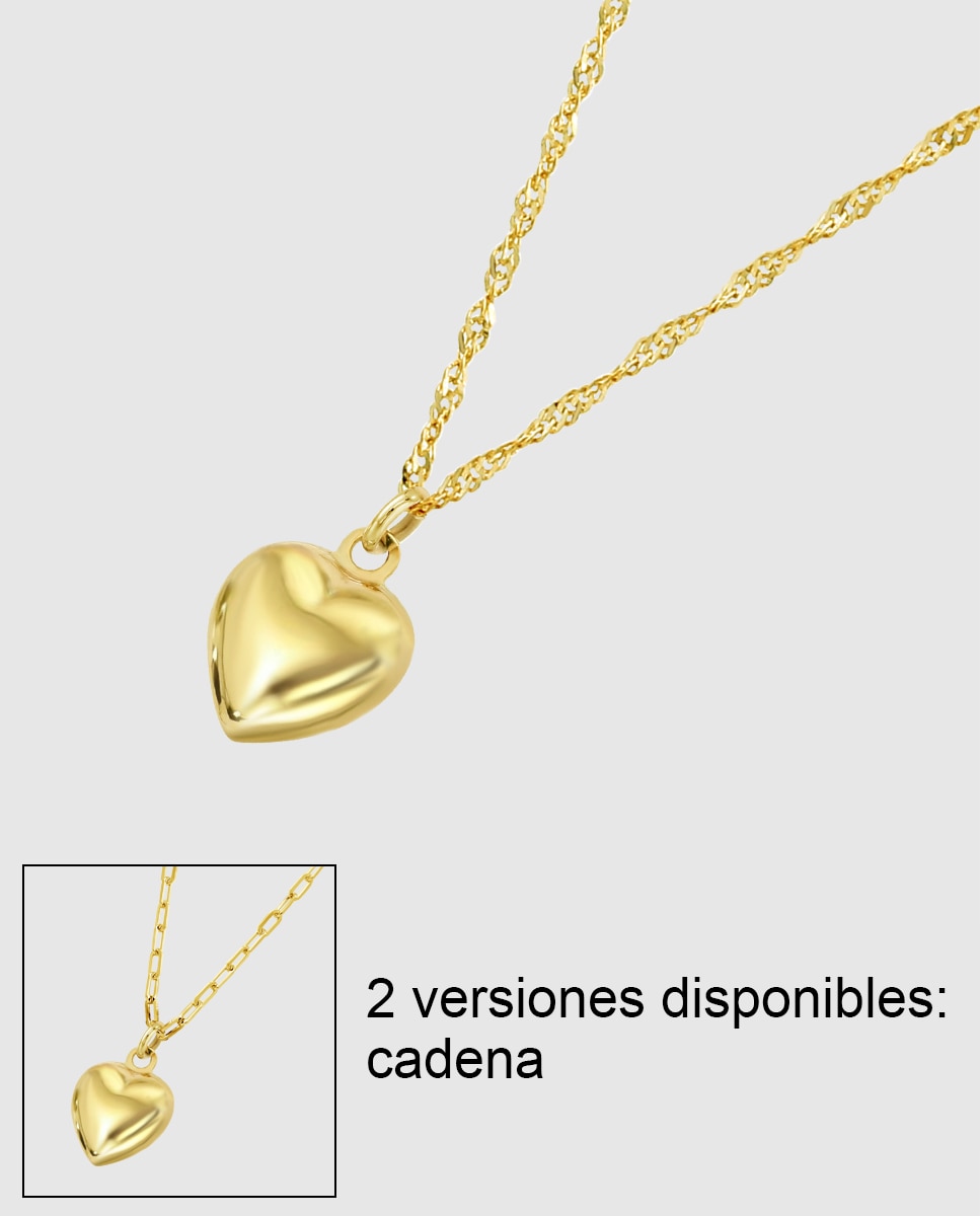 Colar Lu00031/43 Basics de Ouro 9k com Acabamento Brilhante e Motivo Coração Dourado-1