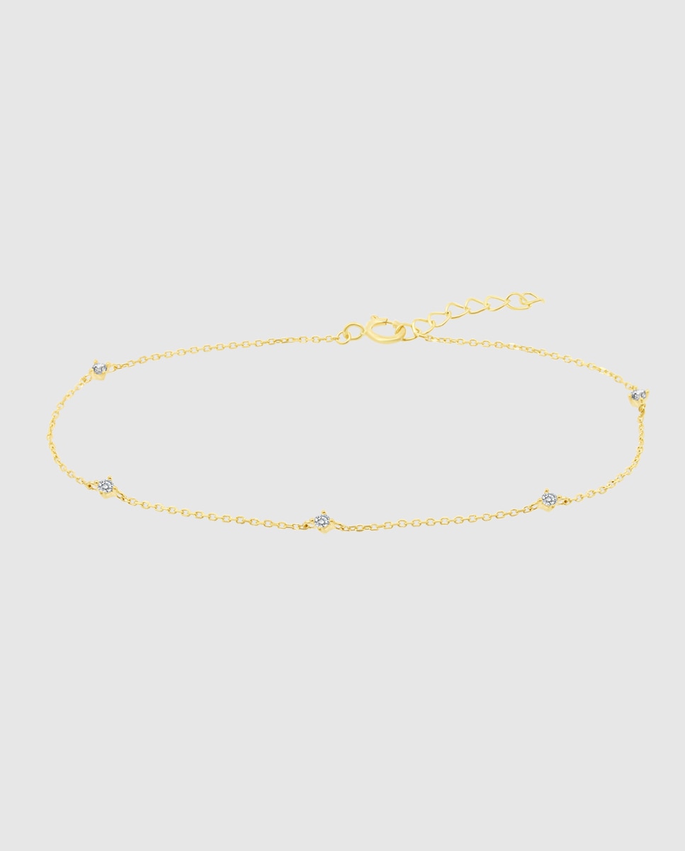 Pulseira Hin00049/18 Basics de Ouro 9k com Acabamento Brilhante Dourado-1