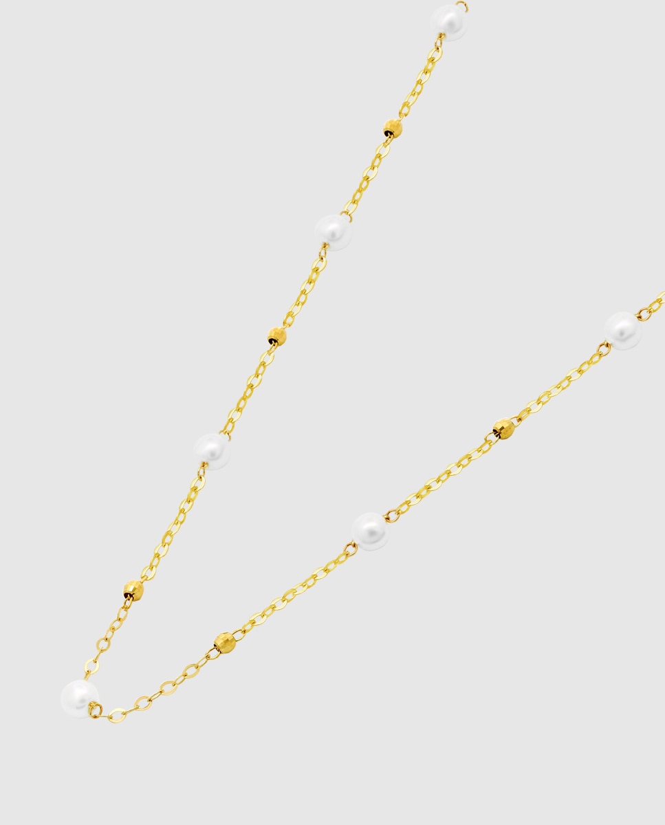 Colar Hin00054/43 Basics de Ouro 9k com Acabamento Brilhante Dourado-1