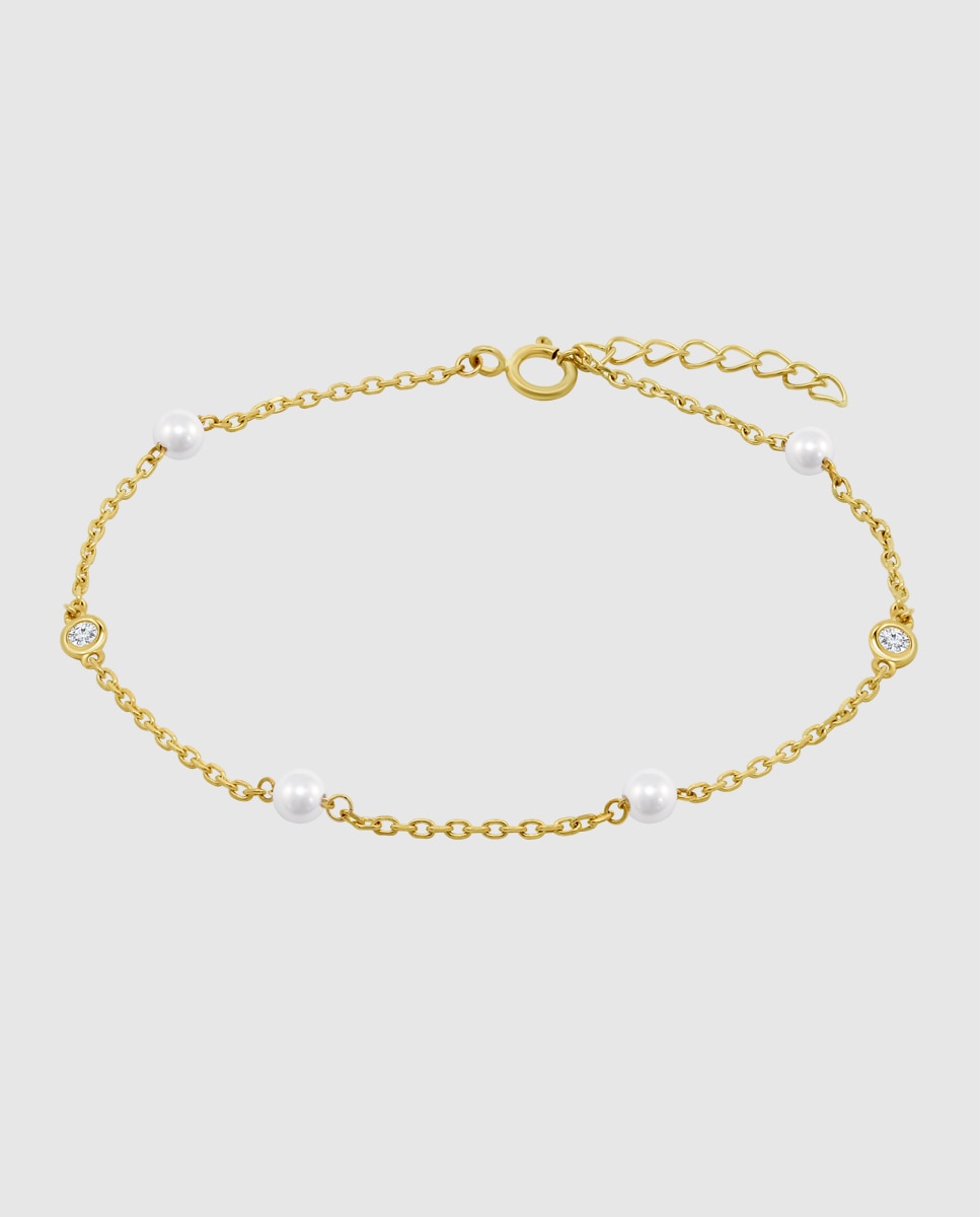 Pulseira Hin00066/18 Basics de Ouro 9k com Acabamento Brilhante Dourado-1