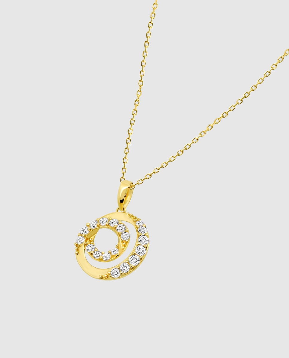 Colar Hin00093/43 Basics de Ouro 9k com Acabamento Brilhante Dourado-1