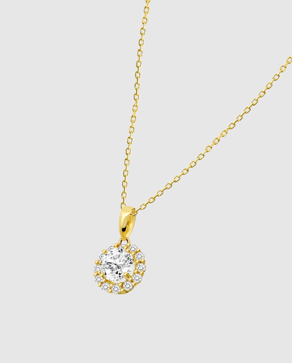 Colar Hin00106/43 Basics de Ouro 9k com Acabamento Brilhante Dourado-1