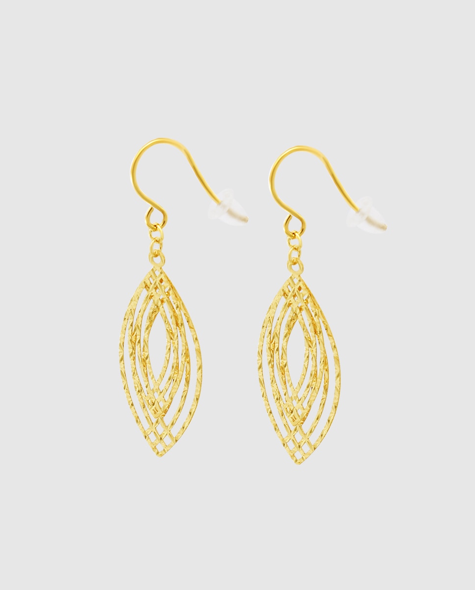 Brinco Hin00116 Basics de Ouro 9k com Acabamento Brilhante Dourado-1