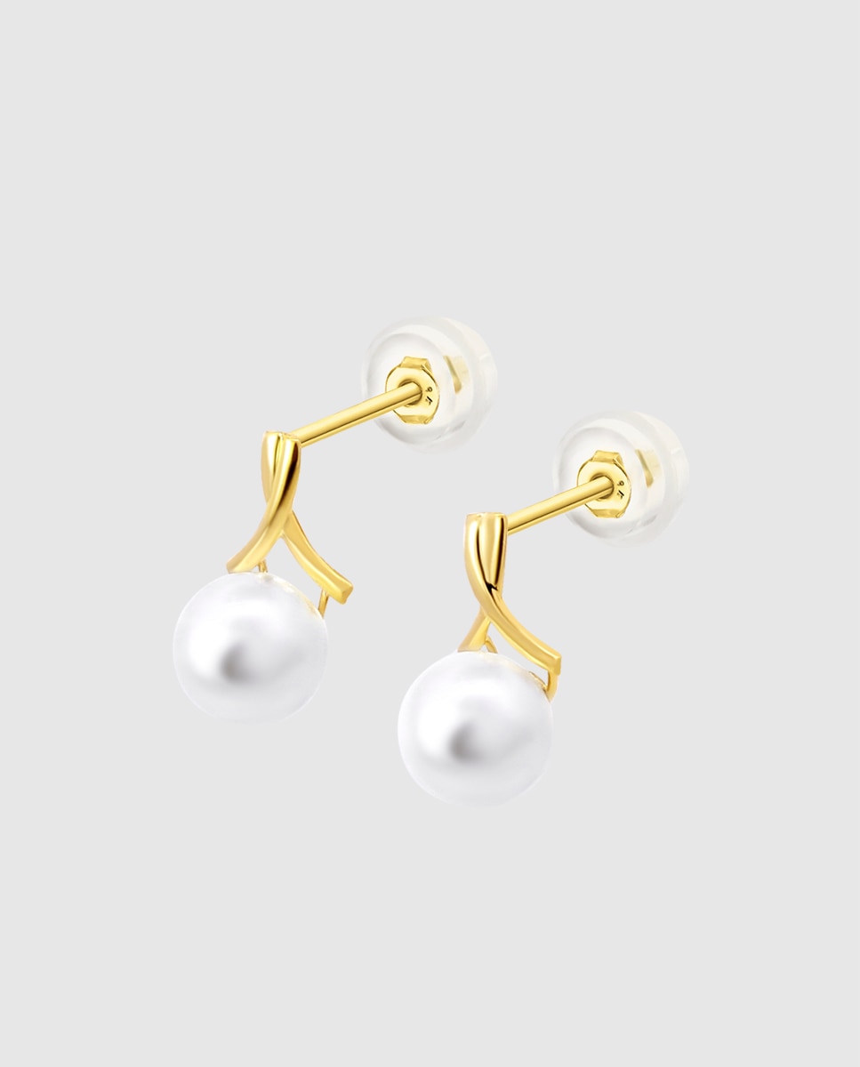 Brincos Hin00132 Basics de Ouro 9k com Acabamento Brilhante Dourado-1