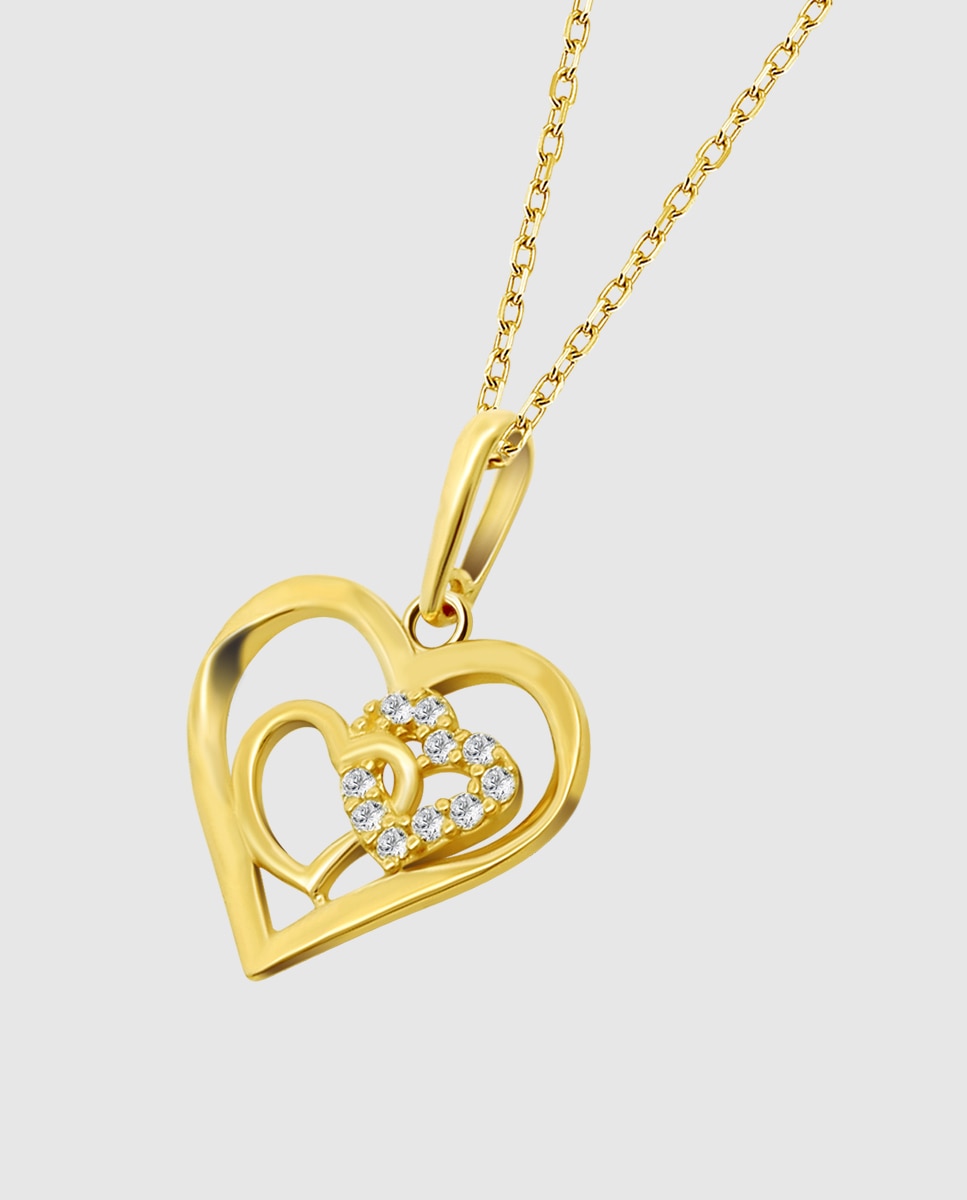 Colar Hin00215/45 Basics de Ouro 9k com Acabamento Brilhante Dourado-1
