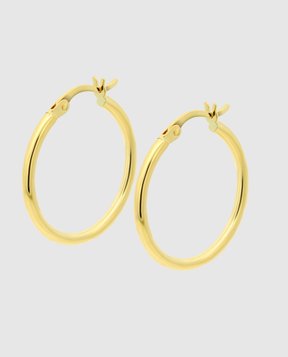 Imagem 0 de Brincos Au00003/20 Basics de Ouro 9k com Acabamento Brilhante