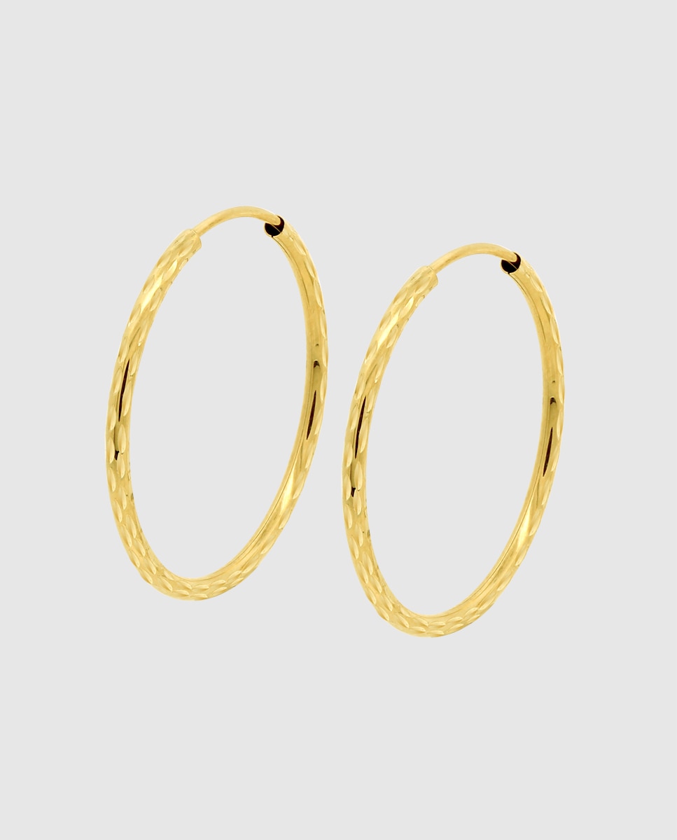 Brincos Hin00349/20 Basics de Ouro 9k com Acabamento Brilhante Dourado-1