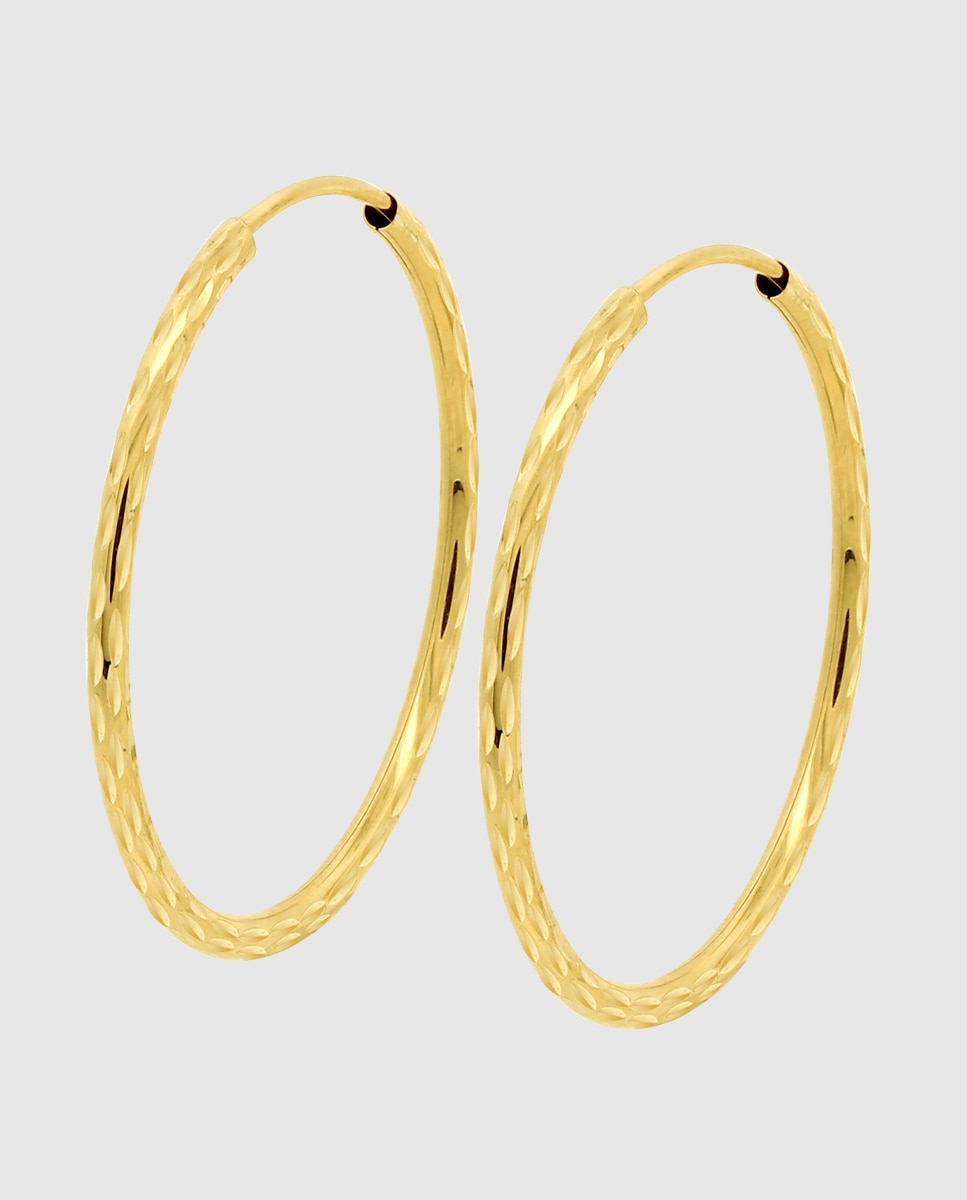 Brincos Hin00349/30 Basics de Ouro 9k com Acabamento Brilhante Dourado-1