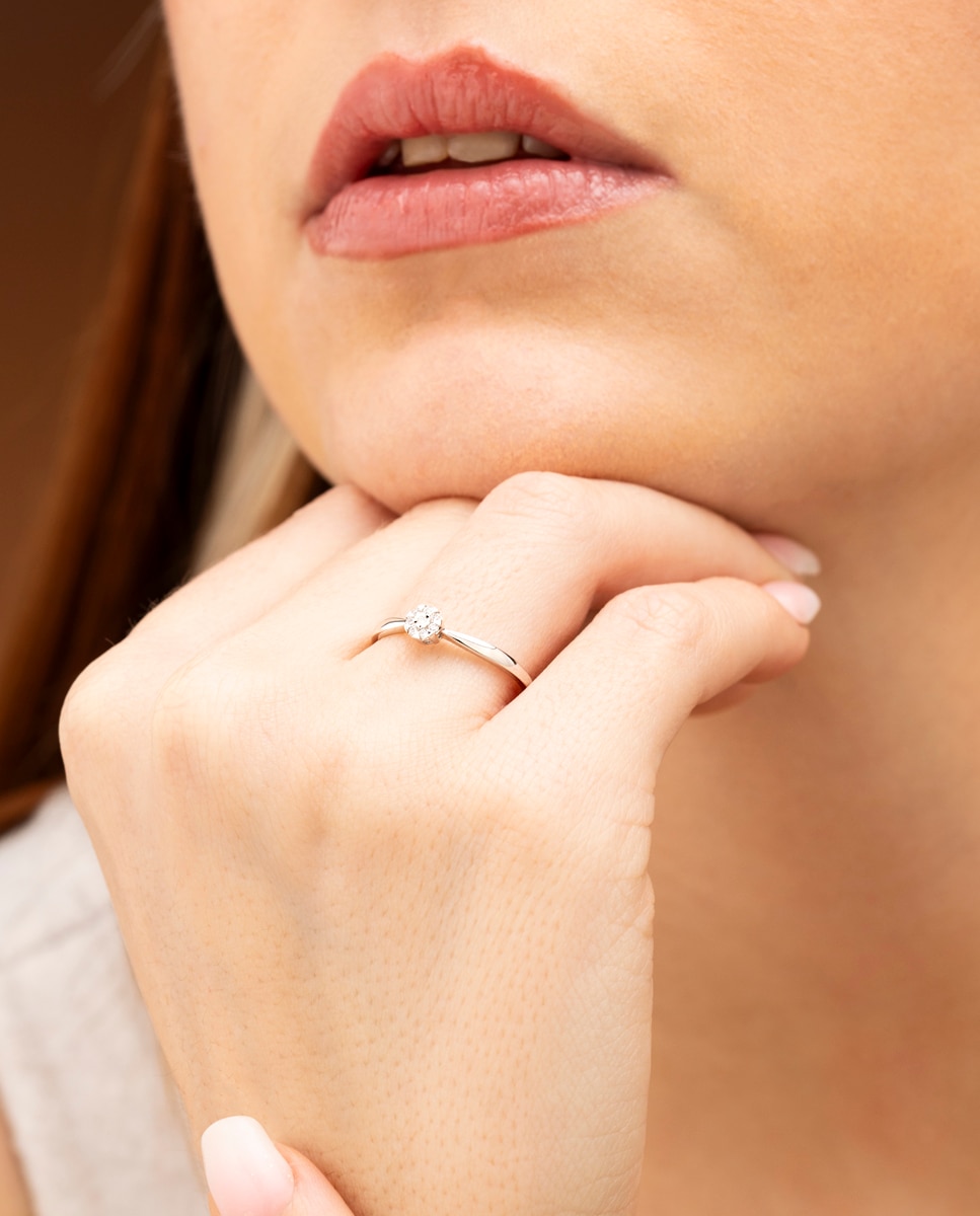 Anel Dia00007 Diamonds de Ouro 9k com Acabamento Brilhante Branco-2