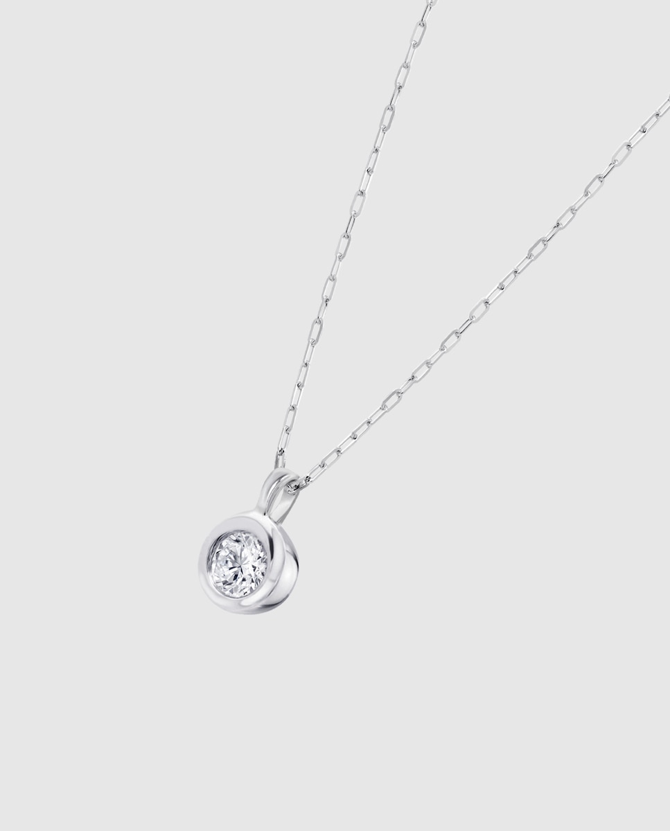 Colar Dia00048/45 Diamonds de Ouro 9k com Acabamento Brilhante Branco-1