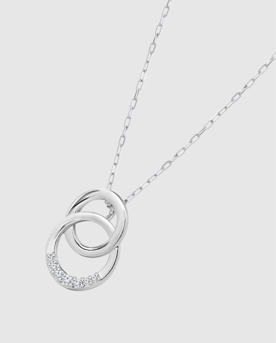 Colar Dia00053/45 Diamonds de Ouro 9k com Acabamento Brilhante Branco-1