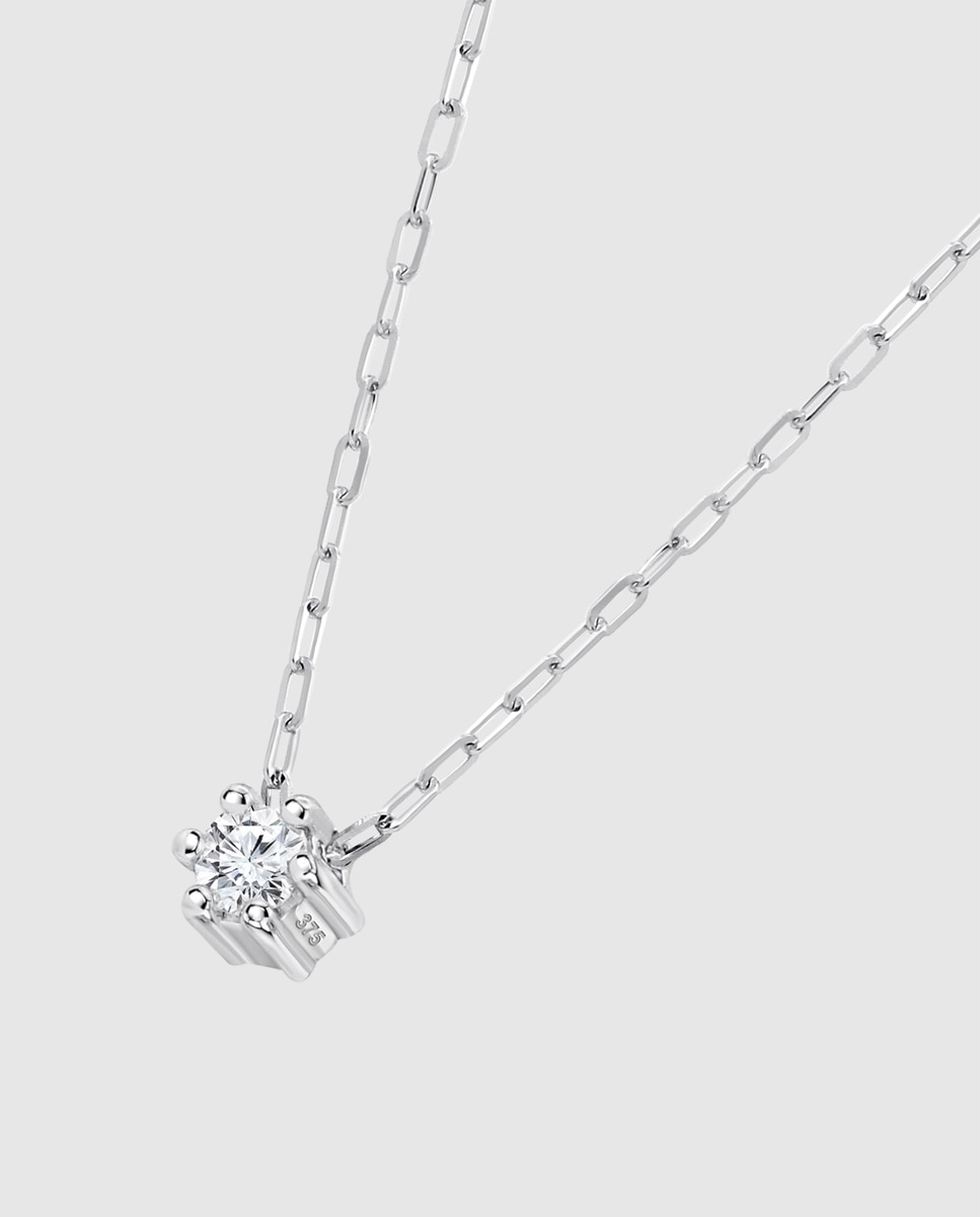 Colar Dia00057/45 Diamonds de Ouro 9k com Acabamento Brilhante Branco-1