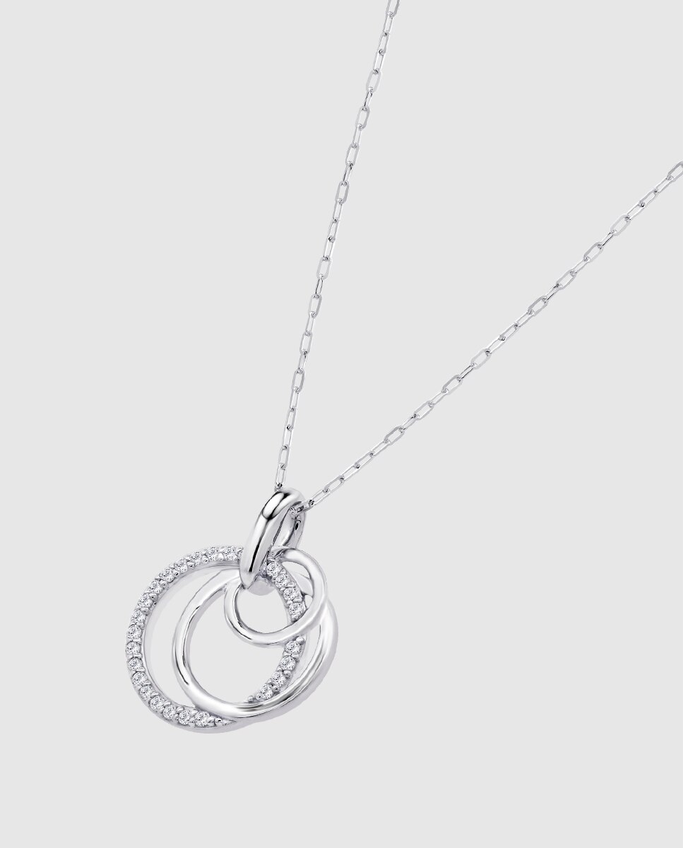 Colar Dia00062/45 Diamonds de Ouro 9k com Acabamento Brilhante Branco-1