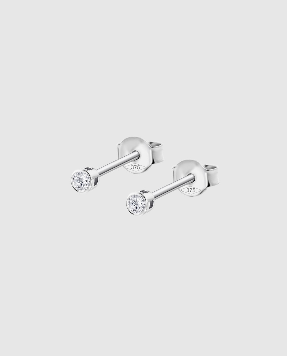 Brincos Dia00046/1 Diamonds de Ouro 9k com Acabamento Brilhante Branco-1