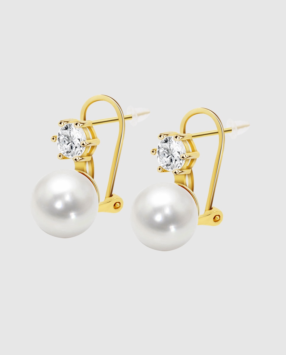 Imagem 0 de Pendentes Hin00413 Basics de Ouro 9k com Acabamento Brilhante e Zircónios