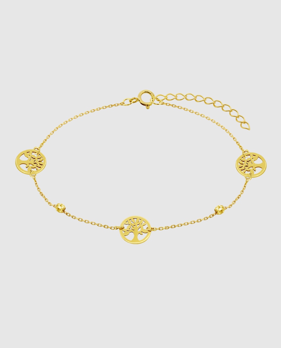 Pulseira Hin00415/19 Basics de Ouro 9k com Acabamento Brilhante Dourado-1