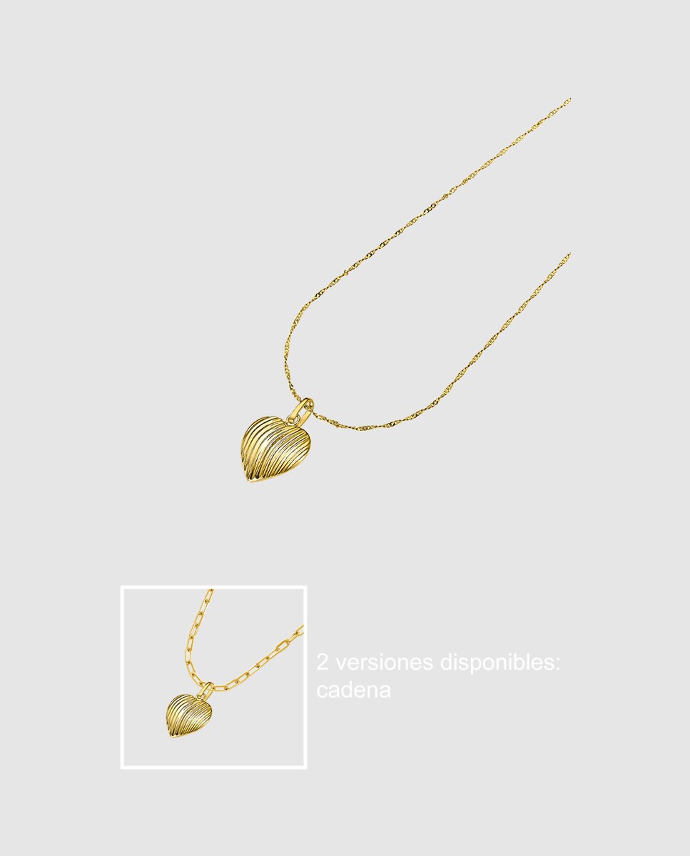 Colar Lg00310/43 Basics de Ouro 9k com Acabamento Brilhante e Motivo Coração Dourado-1
