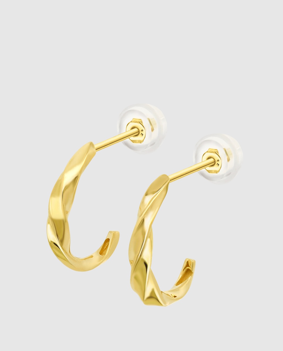 Brincos Hin00465/16 Basics de Ouro 9k com Acabamento Brilhante Amarelo-1