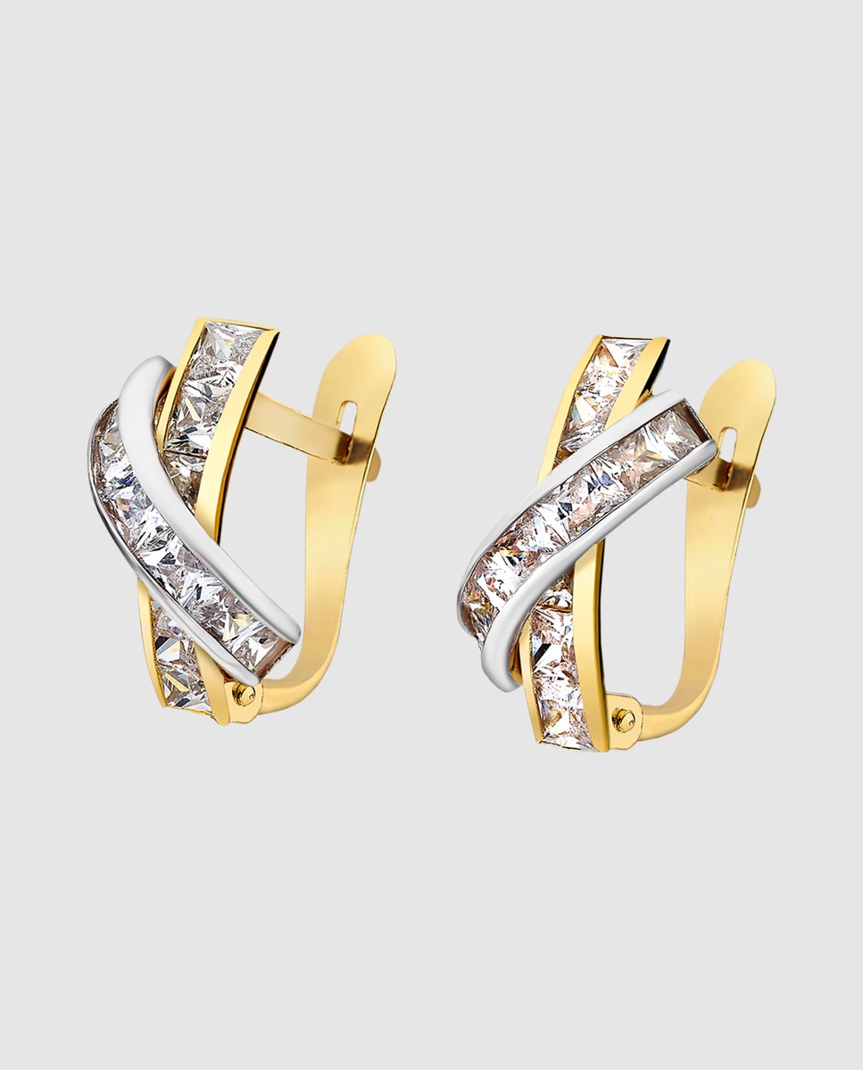 Brincos Lg00323 Basics com Acabamento Brilhante e Ouro de 9 Quilates Branco-1