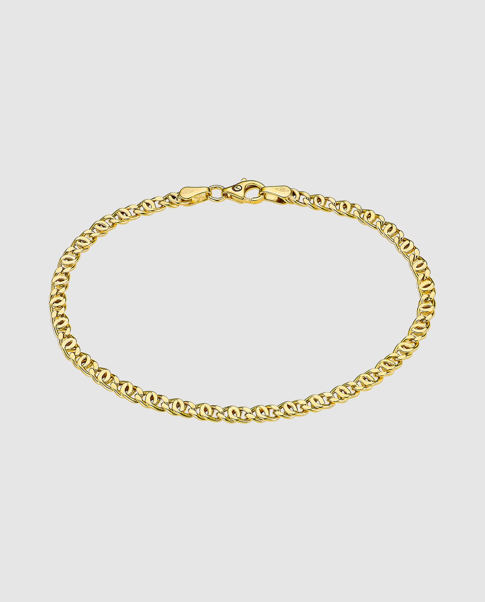 Pulseira de Elos Os00040 19 Basics de Ouro 9k com Acabamento Brilhante Amarelo-1