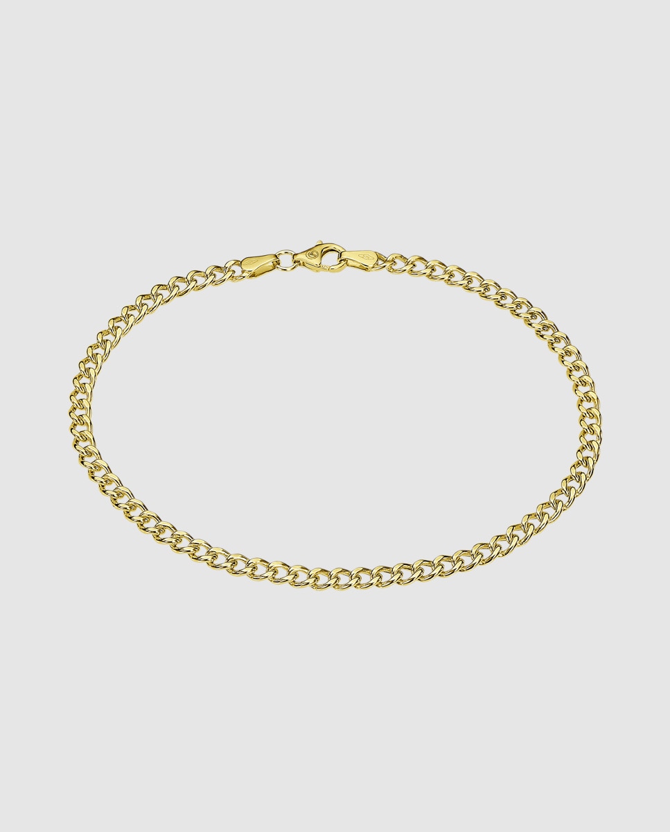 Pulseira de Elos Os00036 21 Basics de Ouro 9k com Acabamento Brilhante Amarelo-1