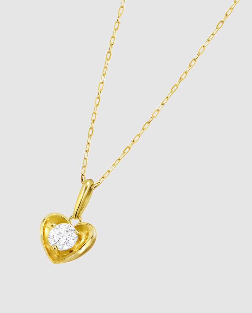 Imagem 0 de Corrente com Pingente Hin00533 45 Basics de Ouro 9k com Acabamento Brilhante e Zircónias