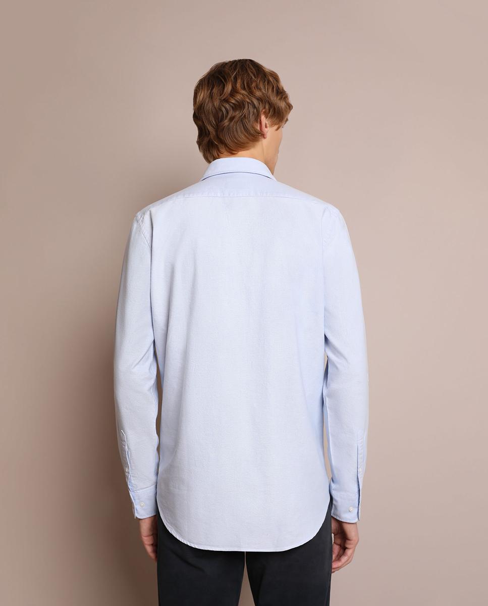Camisa Regular Fit Lisa Azul-claro-2