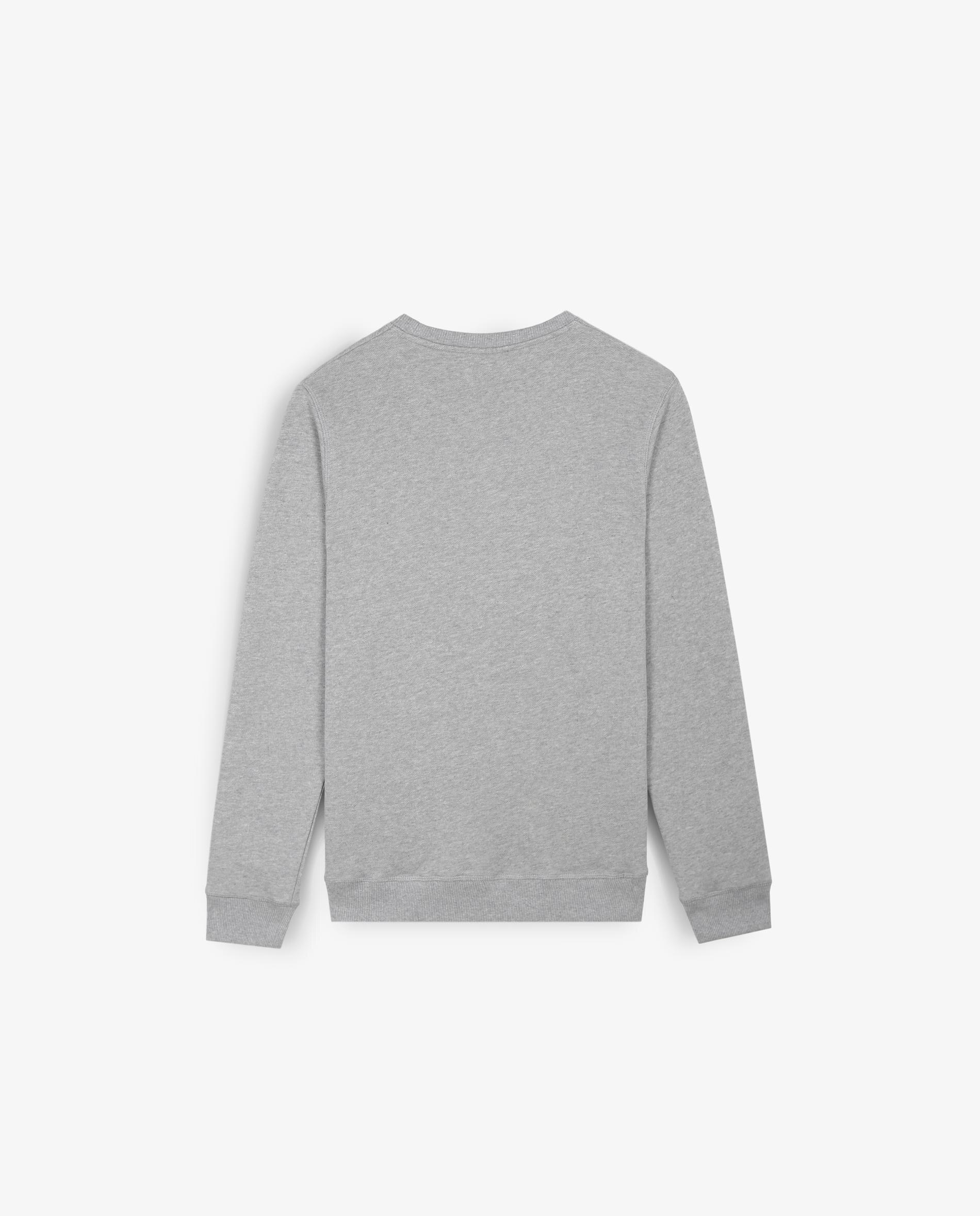 Sweatshirt de Algodão com Caveira Bordada Cinzento-5
