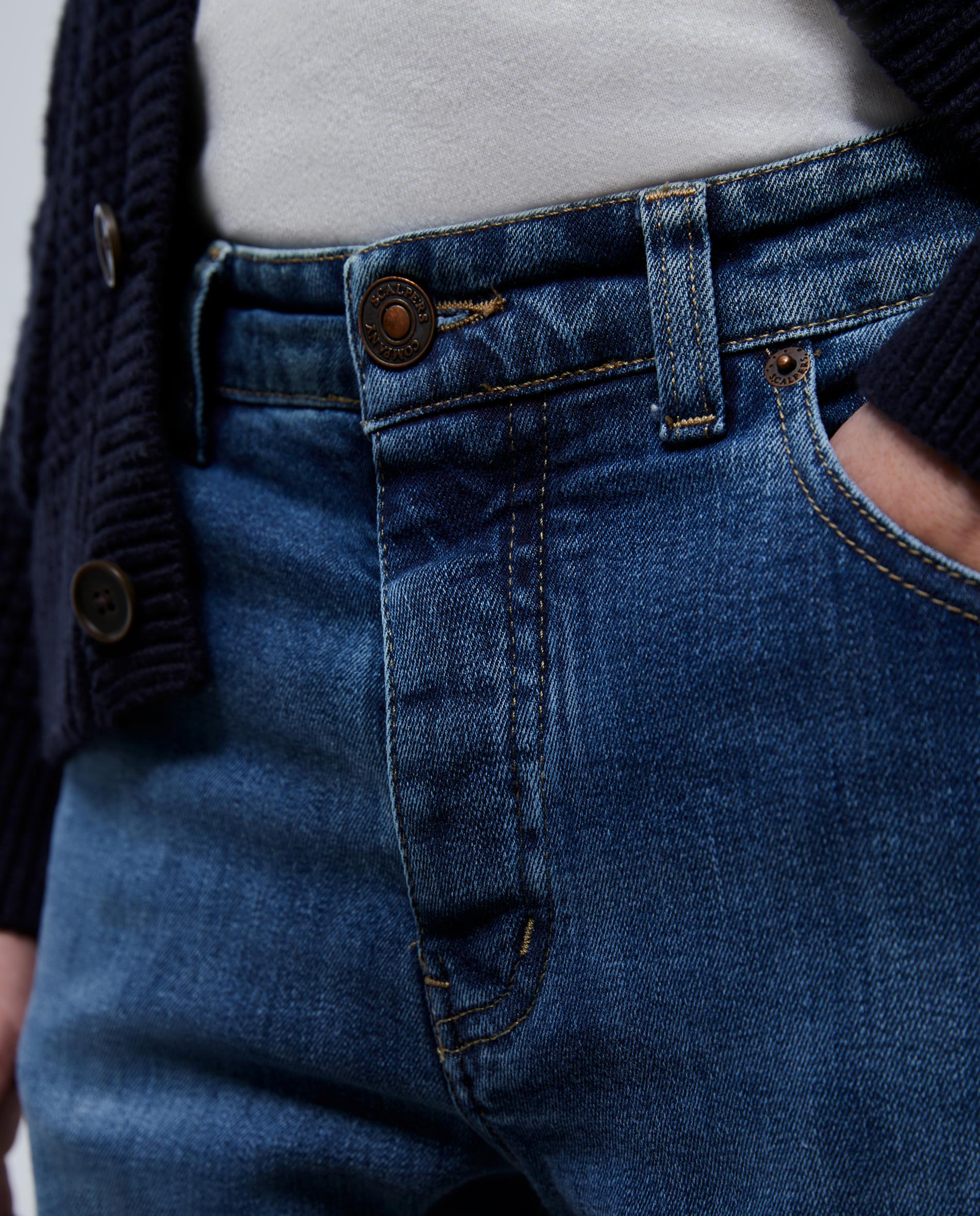 Jeans Slim em Azul-escuro Azul-escuro-3