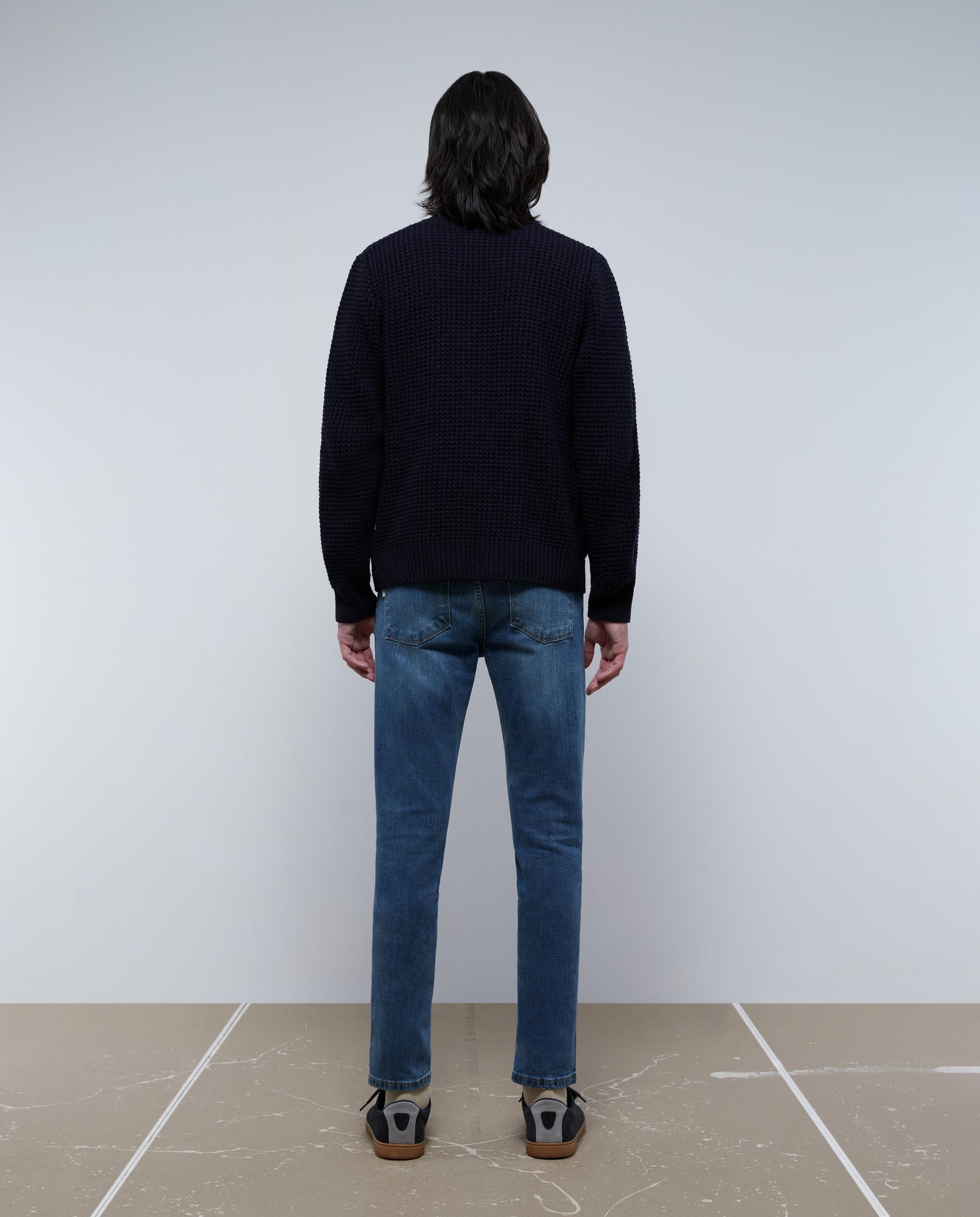 Jeans Slim em Azul-escuro Azul-escuro-4