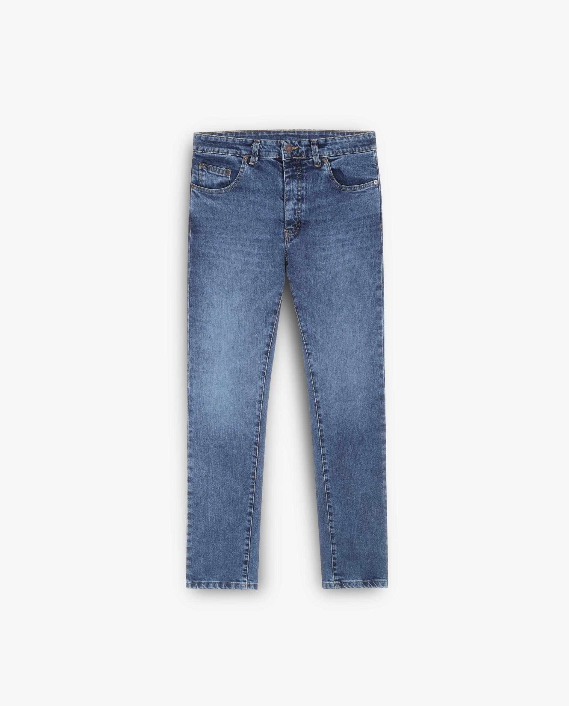 Jeans Slim em Azul-escuro Azul-escuro-5