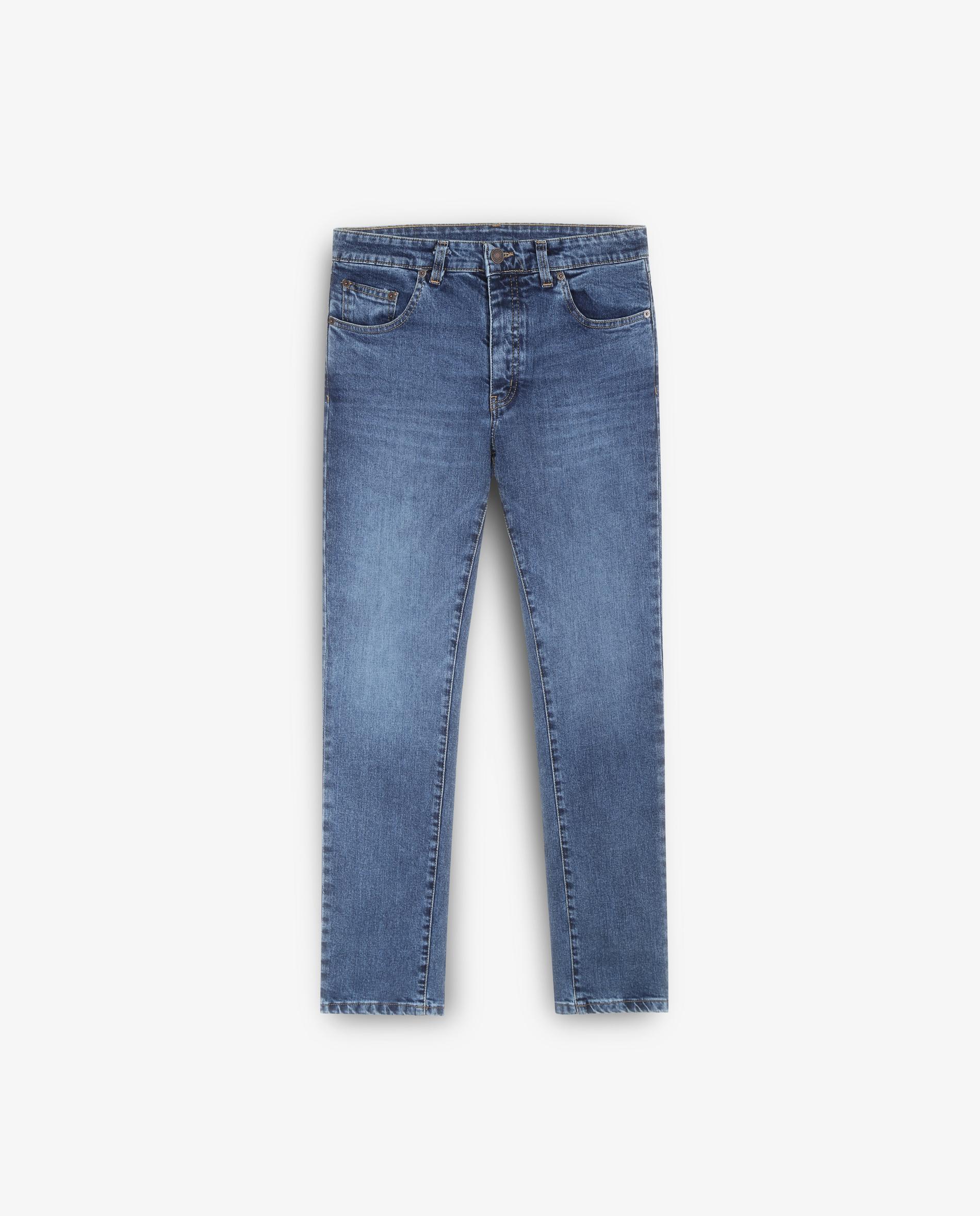 Jeans Slim em Azul-escuro Azul-escuro-5